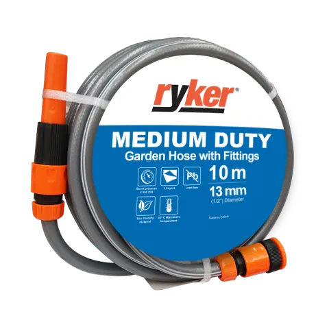 RYKER GARDEN HOSE MD1210 GRAY PVC MEDIUM DUTY SQUARE